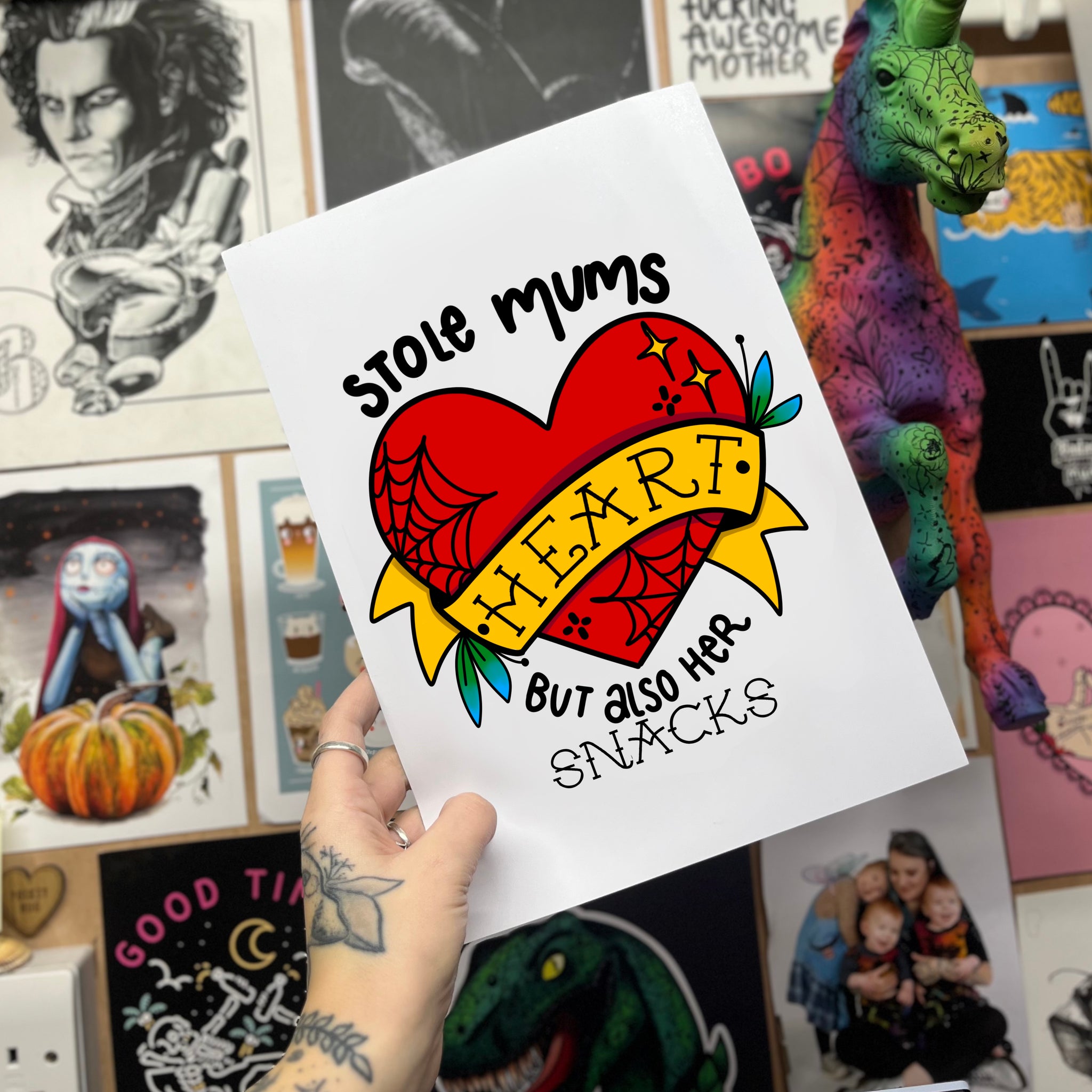 Stole Mums Heart Art Print