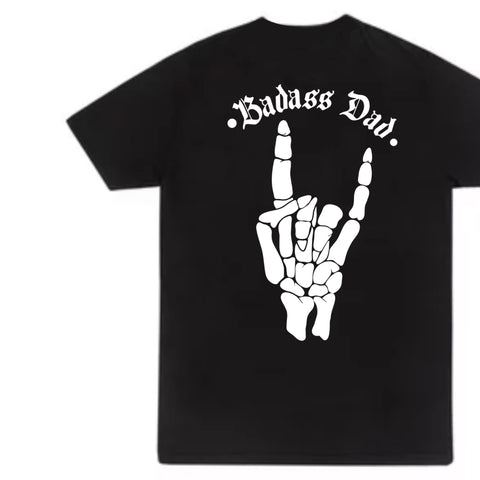 Badass Dad Skelle Hand Tee