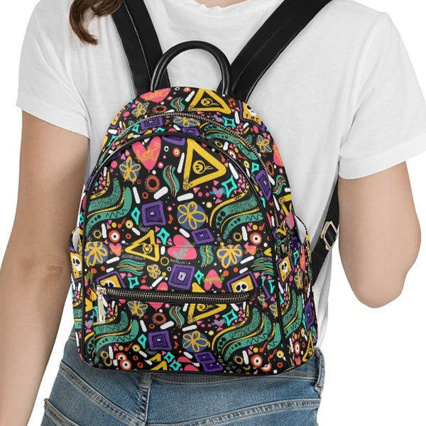 Retro PU Leather Backpack