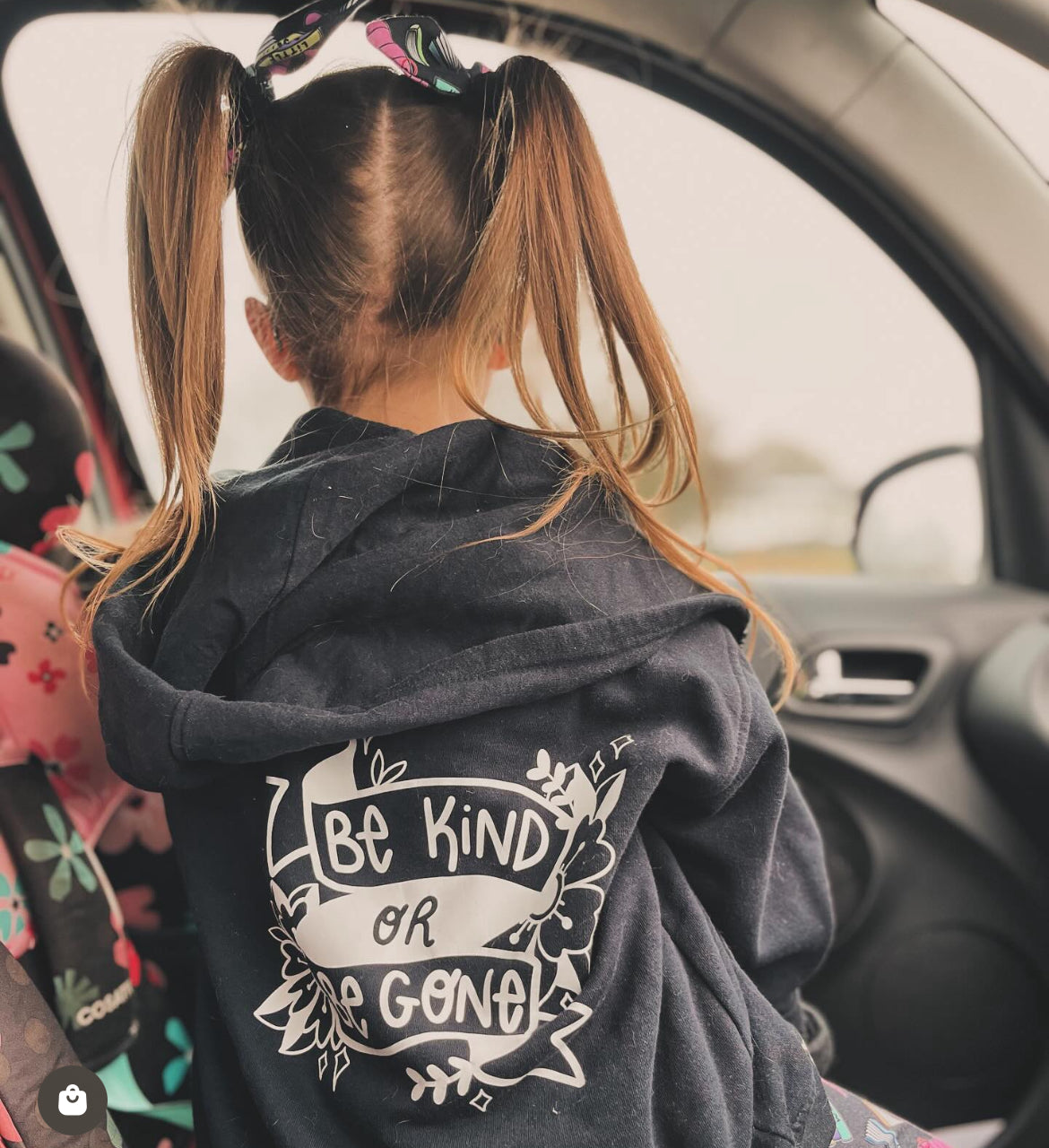 Be Kind Or Be Gone Kids Zip Up Hoodie