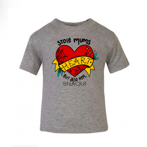 Stole Mums Heart kids Tee